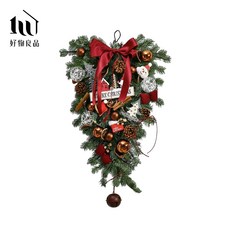【好物良品】手工仿真諾貝松聖誕裝飾 玄關掛飾 聖誕圈 聖誕節門掛飾 聖誕樹 大門掛飾 牆面掛飾, 1個