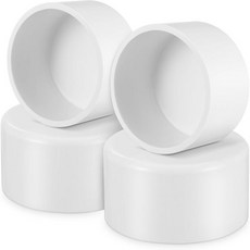 조조펀이 2.5인치 PVC 파이프 엔드 캡 플러그 4개 세트 피팅 커넥터 가정 및 산업용 (내경 63mm)