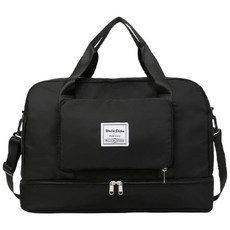 可擴充運動旅行袋, 鞋袋款-黑