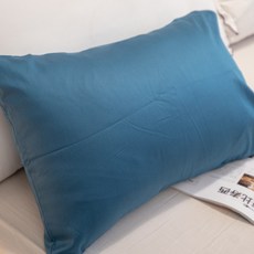 ANNAHOME 兒童枕套 60支純棉透氣親膚, 蔚藍, 蔚藍
