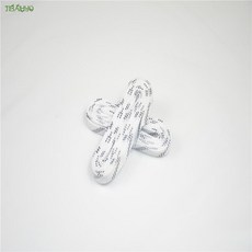 JIBAIHUO 아이스하키 스케이트 끈 84in 96in 108in 120in 듀얼 레이어 브레이드 추가 강화 팁 아이스 하키 스케이트 하키 신발 레이스 용 왁스 팁 디자인, 1개