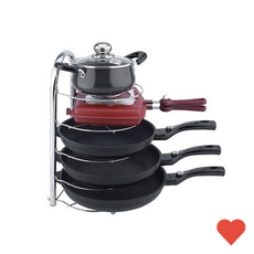 주방 수납 후라이팬 정리대 5단 높이조절가능