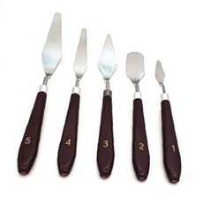 블레이드 세트 5종 손잡이 스테인리스 페인팅 목재 나이프 유화 작업용 미술, 1개