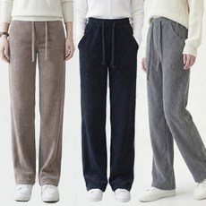 여자 겨울 코듀로이 골덴 와이드 밴딩 팬츠 바지