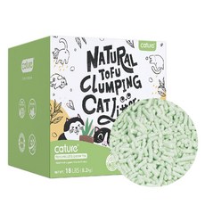 Cature 凱沃 豆腐凝結貓砂, 1個, 綠茶豆腐砂18LX2包,單筆宅配限一組(過重運費另計), 18L, 綠茶