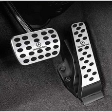 브레이크페달 튜닝 가속페달 커버 용품 엑셀페달 미끄럼방지, 상세페이지 참고, E-클래스 벤츠로고 티타늄