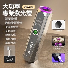 【全網 最低】驗鈔手電筒 紫光手電筒 伍德氏燈 紫外線燈 UV手電筒 365NM 手電筒 驗鈔燈 紫光燈 驗鈔筆, 銀, 1個