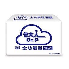 Dr. P 包大人全功能型 黏貼型成人紙尿褲 M-L, 中等的, 1箱, 80片