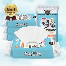 빅사이즈 도톰 눈 귀 입 강아지 물티슈x24개 반려동물용품 빠른건조