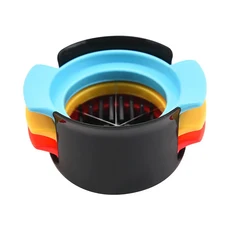 창의적인 가정용 다기능 304 스테인레스 스틸 주방 도구 계란 커터 과일 슬라이스 커터 계란 슬라이서 3 in 1, 02 검정색