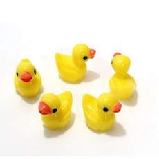 미니어쳐 언니노랑 오리-2개/테라리움 젤캔들 재료