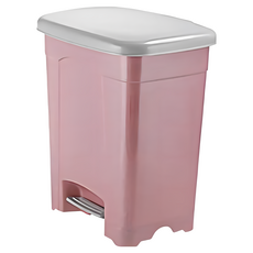 KEYWAY 聯府 15L 踏式掀蓋垃圾桶, 粉色