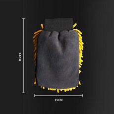 真的購了 RealBuy 魔術超強去汙雙面洗車手 洗車手套 羊毛/珊瑚絨 汽車美容清潔用品, 黃色、橘色(隨機發貨), 1個