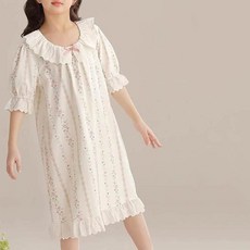 해피유통어린이 여아 홈웨어 원피스 레이스 칼라 반팔 상큼 귀여운 스타일14세 이상 XG03