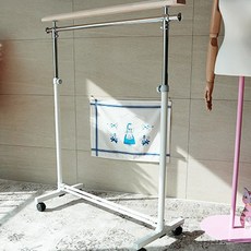 연한 원목 목일자 옷가게 행거 조립식 이동식 기성