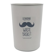 SHABATH Scandina字樣 圓形開口式垃圾桶 12L, 灰色, 1個