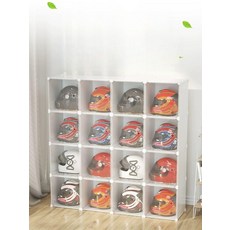 헬멧진열장 오토바이 헬멧 보관함 박스형 캐비닛 수납장 투명4열4, 블랙 5열 5단