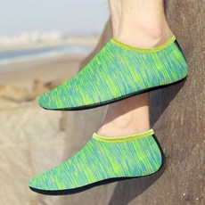 괌아쿠아슈즈 하와이 아쿠아 덧신 삭스 수영장신발 물놀이 워터파크, 패턴그린 260