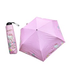 Hello Kitty正版授權50cm黑膠口袋傘 輕巧可愛 抗UV