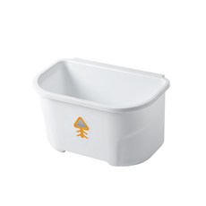 UNBAISER 주방 쓰레기통 찬장 문걸이 화장실 가정용 벽걸이 대용량 좁은 수납통, 화이트