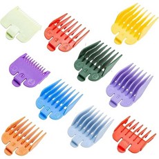 Zijipjy 전문용 헤어 클리퍼 가드 10피스 세트 (1/16인치 ~ 1인치) Wahl 호환 이발사 대부분의 가드에 사용 가능한 액세서리 프리미엄 121739