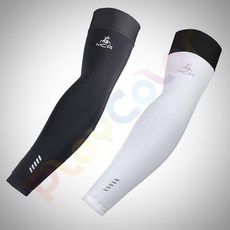 MCR【冰絲 袖套】1雙 矽膠 防脫落 透氣 排汗 防曬 抗UV 超彈性 防滑 騎士【MCR-PRO】, 1個, 白色,S號