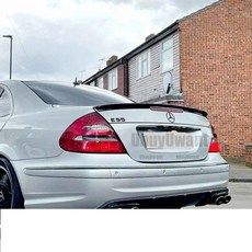 2002-2009 벤츠 W211 E클래스 E200 E260 리어 트렁크 립 ABS 윙 스포일러 호환, CARBON COLOR