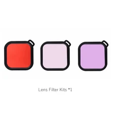 Insta360 One R 4K 에디션용 다이빙 케이스 60m 방수 보호 박스 쉘 및 레드 렌즈 필터 4K 모드 수중 액세, 01 filter