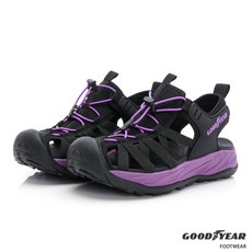 GOODYEAR 女款束扣運動護趾涼鞋, 黑色,230
