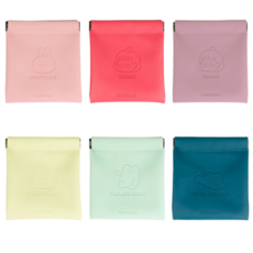 뽀리 프렌즈 레더 널스 포켓 간호사 주머니 파우치 필통 1+1, 퍼플1개+민트1개