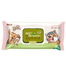 等等 Ag+銀離子寵物濕紙巾 貓狗通用 玫瑰蜜桃無香 10抽 80抽, 1個, 無香,隨身包10抽, 無香, 10抽