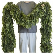 仿真耶誕藤蔓狐狸松花環，挪威松針裝飾，適用於耶誕節萬聖節，打造溫馨節慶氛圍, 1個, 180CM 35目