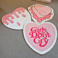 포시엘라 미니 하트 러그 발매트 워셔블 포인트 원룸 러그 3color, 60x60cm, Birthday Cake