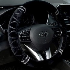자동차 핸들 커버 스웨이드 그립 차량 운전대 자동차핸들커버 가죽핸들커버 실리콘핸들커버, 블랙