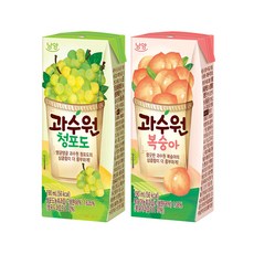 [남양] 과수원 청포도 190ml x 24개 + 복숭아 190ml x 24개, 48개
