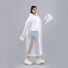 good 女款長款全身防暴雨電動電瓶車單人連體成人防雨雨披, 白色常規款,L 150-160CM 身高, 1個