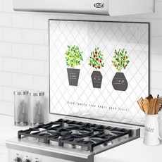 막팔아 주방아트보드 600x600mm 아트유리, 허브가든그린