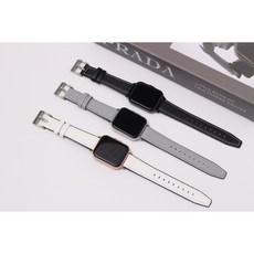 에스티프로 스마트워치스트랩 20mm 가죽스트랩 세련스타일 시계줄 가죽밴드 갤럭시호환가능, 블랙, 1개