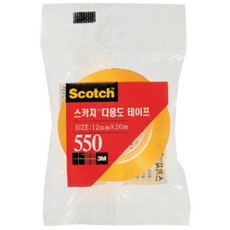 스카치 투명 테이프 리필 550 3M, 12mmx20m, 1개
