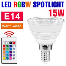 220V RGB 스포트라이트 E27 Led 전구 E14 디 밍이 스마트 램프 GU10 원격 제어와 빛 MR16 룸 장식 네온, [03] E14 Warm White, [01] 2 Years Warranty, [01] Transparent, 1개