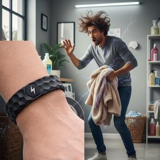 우노마스 자동차 건조기 니트 정전기 방지 용품 팔찌 밴드, 1개, 블랙