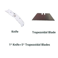 접을 수있는 유틸리티 나이프 세트 선물 상자 커터 빠른 변경 블레이드 접는 전기 판지 판지 카펫 전기 케이블, A Set, 1개