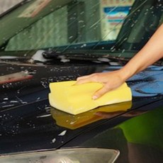 노랑 세차스폰지 블럭스펀지 미장용 부드러운 자동차 청소 도구, 상세페이지 참조, 1개