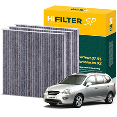 하이필터 기아 자동차 카렌스 활성탄 에어컨필터, 3개, 뉴 페이스 카렌스 (UN PE) HI-D004