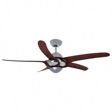 芬朵 URAGANO系列54吋遙控吊扇/循環扇/空調扇(URAGANO54)，多段風速選擇，節能省電，適用於各種空間, 鉻色+深色桃花心木