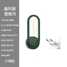 PYHO 소형 음이온 공기청정기 냄새 제거 무드등 공기청정기, 녹색
