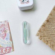 隱形眼鏡配戴棒 隱形眼鏡夾 隱眼夾 隱眼輔助神器，告別手指接觸，衛生安全，新手適用, 綠色, 1個