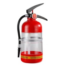 復古雙槍分酒機：加油站造型啤酒飲料機，雙槍分酒器，派對趣味飲酒玩具, 1個, 1.5公升滅火器酒泡