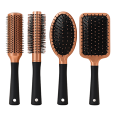 핫쏘잇 엉킴제거 헤어브러쉬 세트, 1개, 블랙 4종