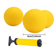 스파이크 교체 경쟁적인 뒷마당 잔디 해변 활동 놀이를위한 펌프와 두꺼운 노란색 부드러운